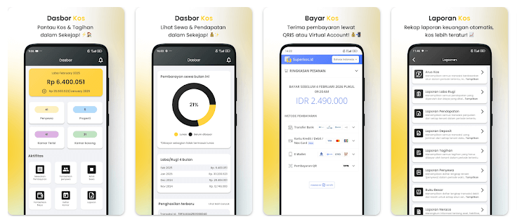 SuperKos app with billing and payment gateway features